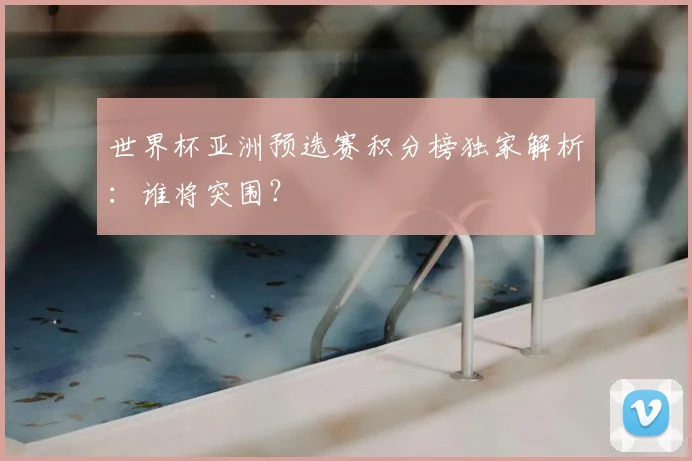 世界杯亚洲预选赛积分榜独家解析：谁将突围？